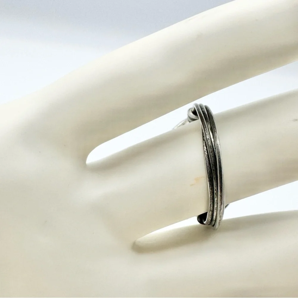 Garnet Bauble Wire Wrapped Handmade Ring 6-6.5